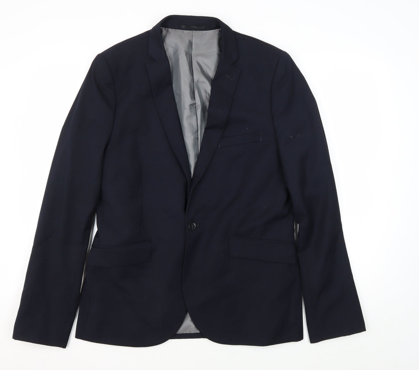 Mens UK Size 40 Topman Regular Blue Suit Jacket