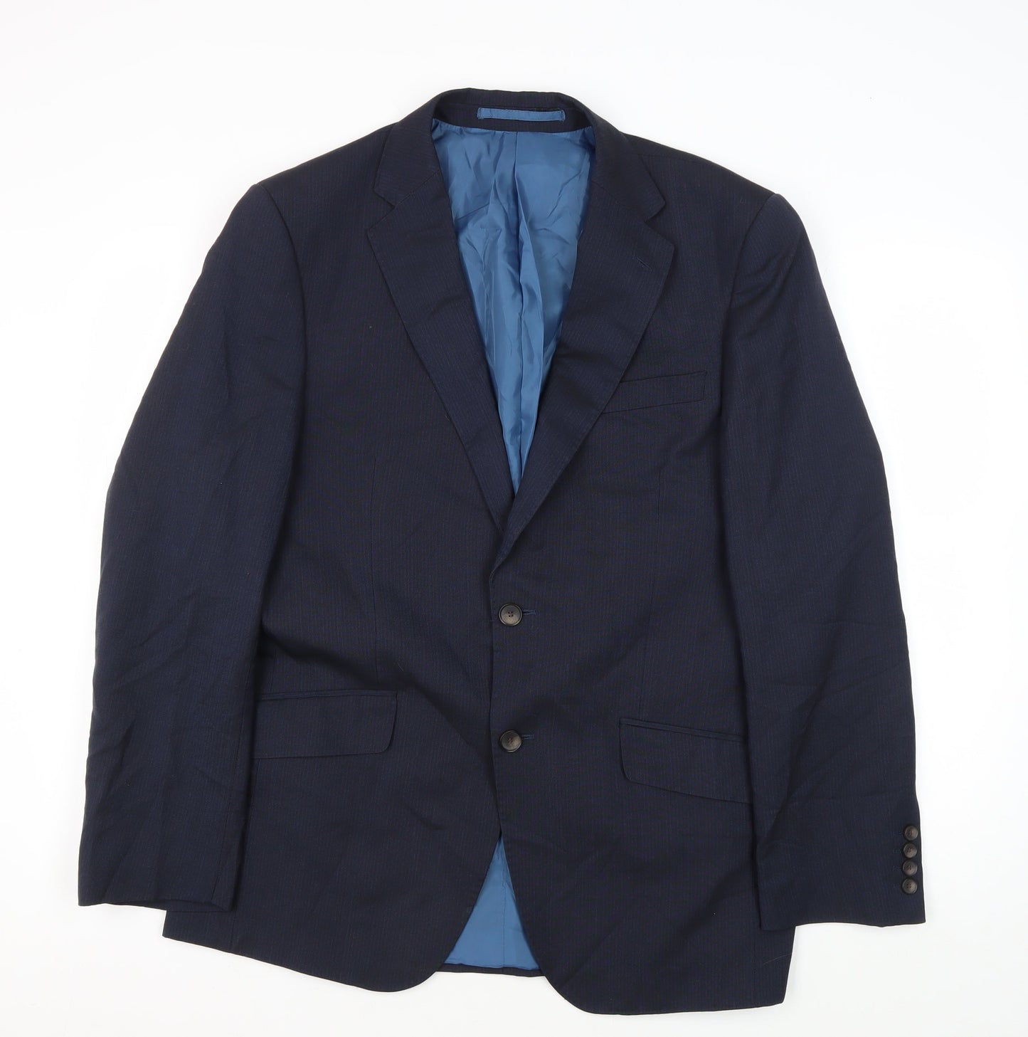 Mens UK Size 40 Marks and Spencer Regular Blue Suit Jacket