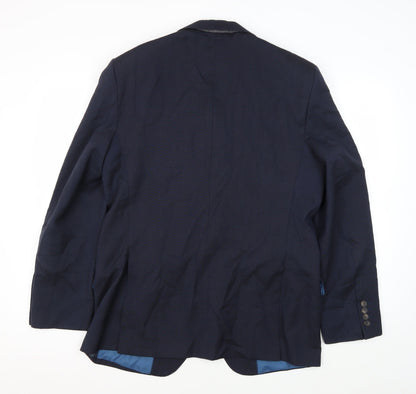 Mens UK Size 40 Marks and Spencer Regular Blue Suit Jacket