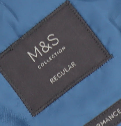 Mens UK Size 40 Marks and Spencer Regular Blue Suit Jacket