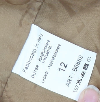 Boohoo Women's Brown Blazer, Size 12, Shawl Lapel