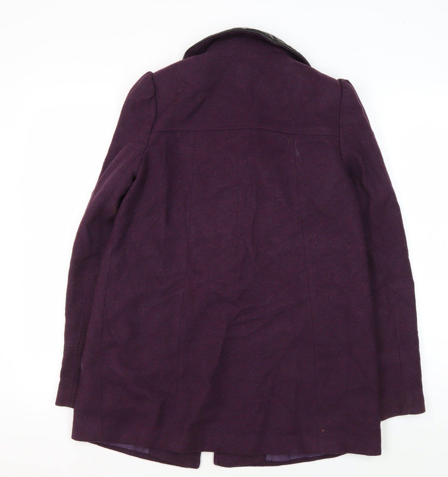 Miss Selfridge Women's Purple Buckle Coat Size 6
