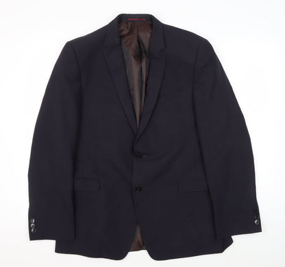 Mens UK Size 42 Marks and Spencer Regular Blue Suit Jacket