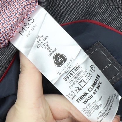 Mens UK Size 38 Marks and Spencer Regular Grey Suit Jacket