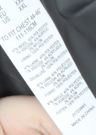 ASOS Men's Black Hooded Duffle Coat XL