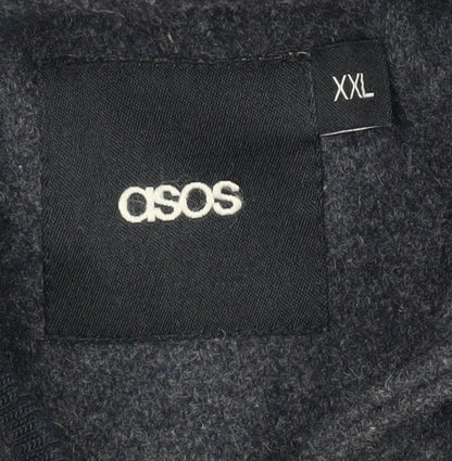 ASOS Men's Black Hooded Duffle Coat XL