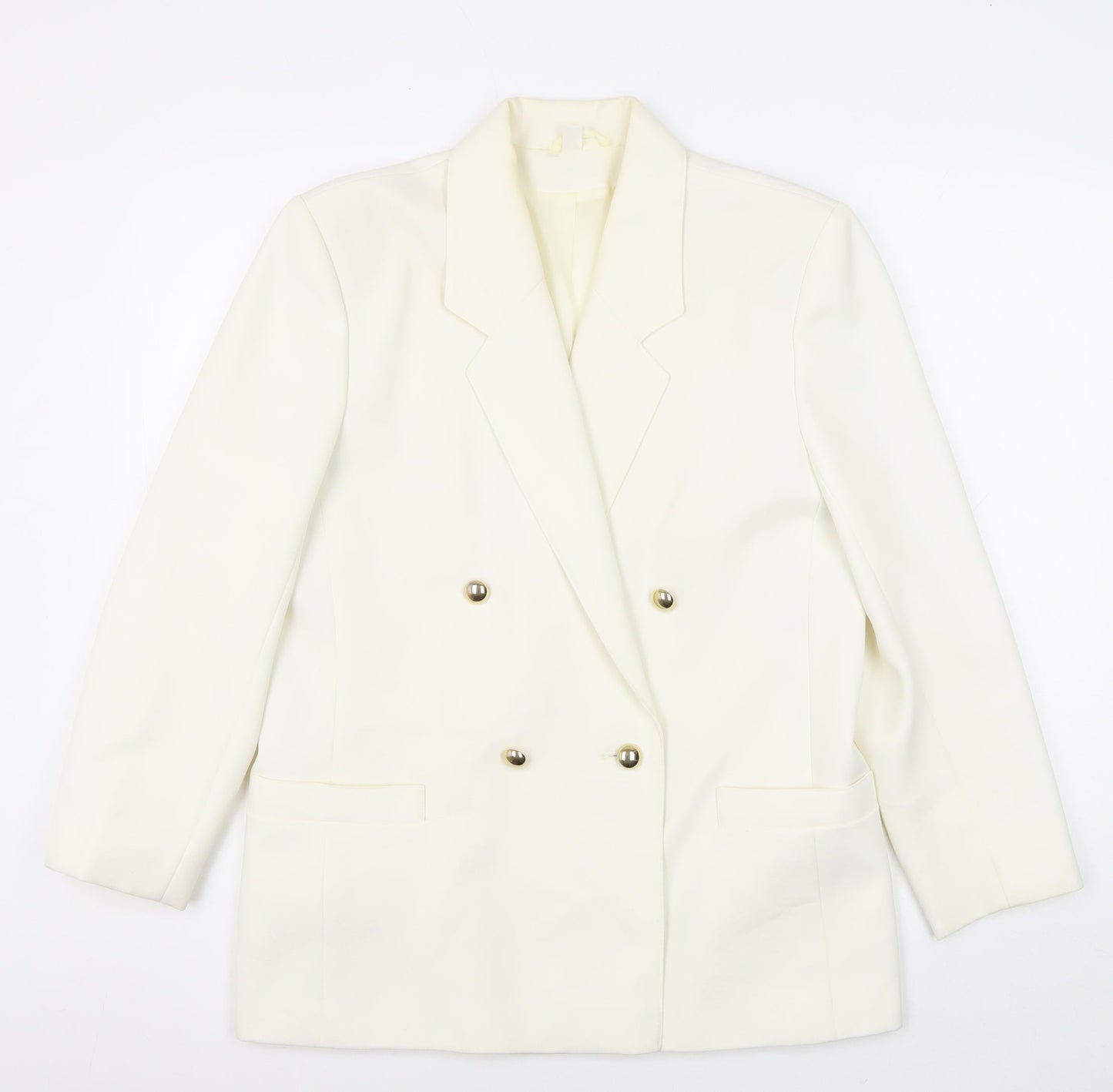 C&A Ivory Women's Double-Breasted Blazer Size 14