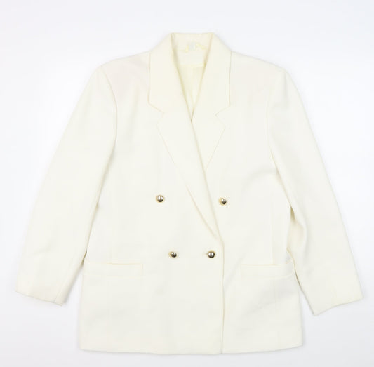 C&A Ivory Women's Double-Breasted Blazer Size 14