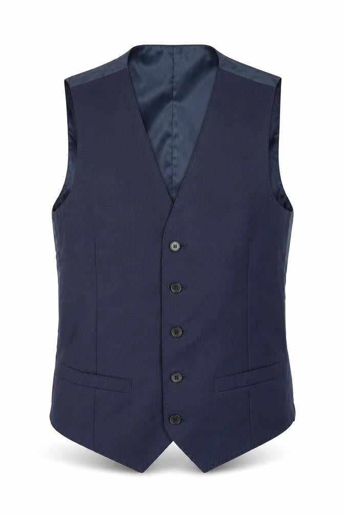 Marks and Spencer Blue 34R Men's Wool Waistcoat
