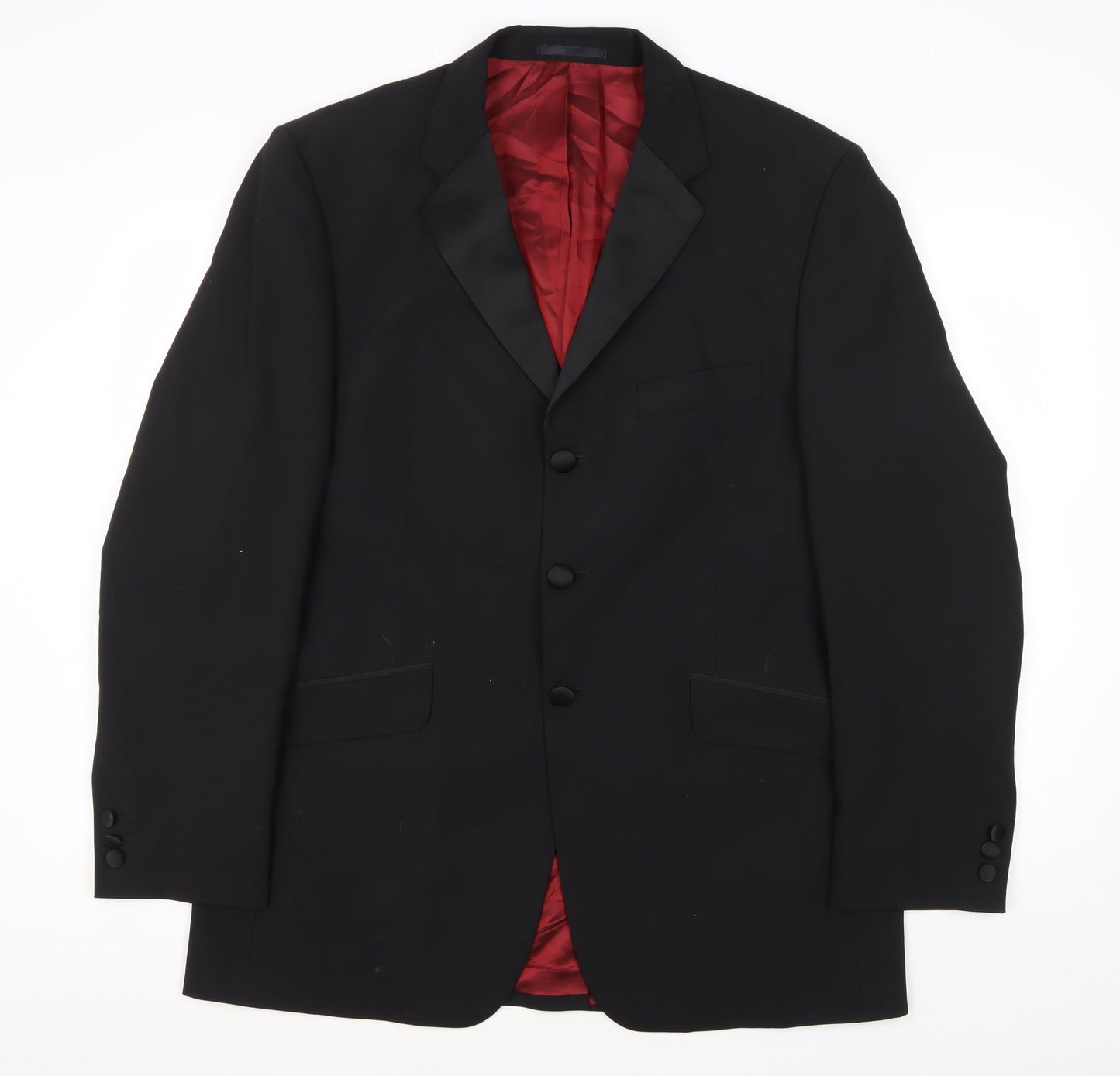 Mens UK Size 42 Burton Regular Black Suit Tuxedo