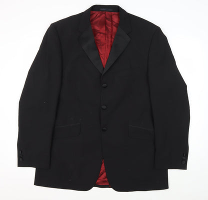 Mens UK Size 42 Burton Regular Black Suit Tuxedo