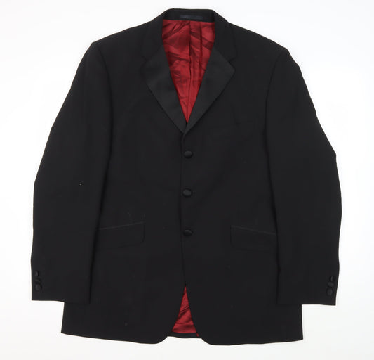Mens UK Size 42 Burton Regular Black Suit Tuxedo