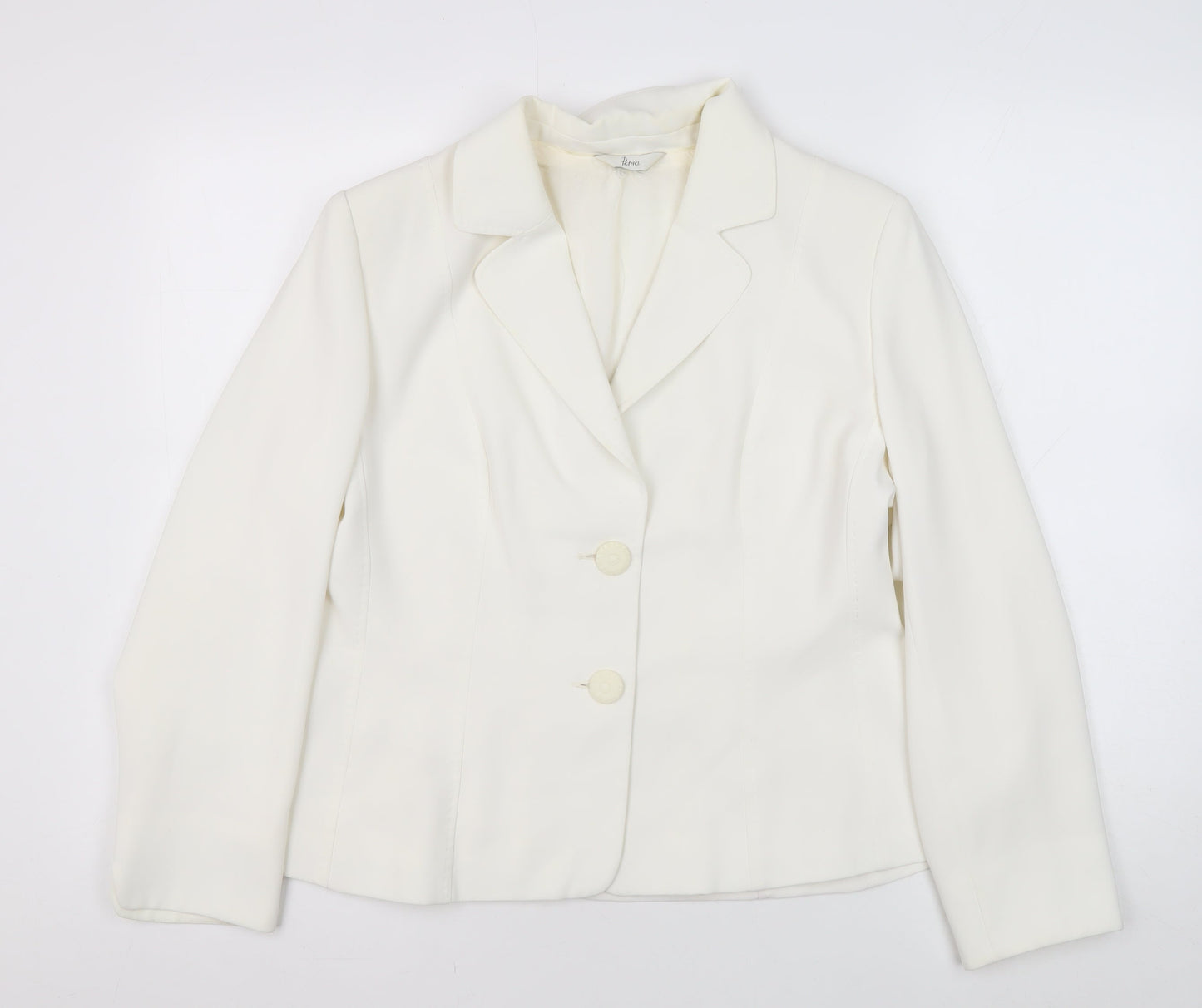 BHS Women's Ivory Blazer Petites Size 14, Formal, Two-Button