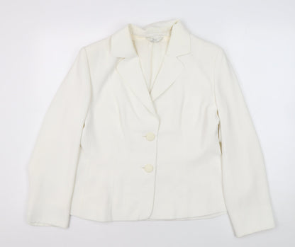 BHS Women's Ivory Blazer Petites Size 14, Formal, Two-Button