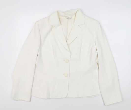 BHS Women's Ivory Blazer Petites Size 14, Formal, Two-Button