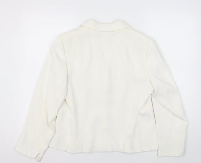 BHS Women's Ivory Blazer Petites Size 14, Formal, Two-Button