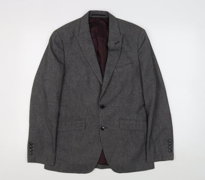 Mens UK Size 36 Burton Regular Grey Suit Jacket