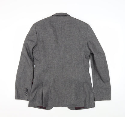 Mens UK Size 36 Burton Regular Grey Suit Jacket
