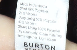 Mens UK Size 36 Burton Regular Grey Suit Jacket