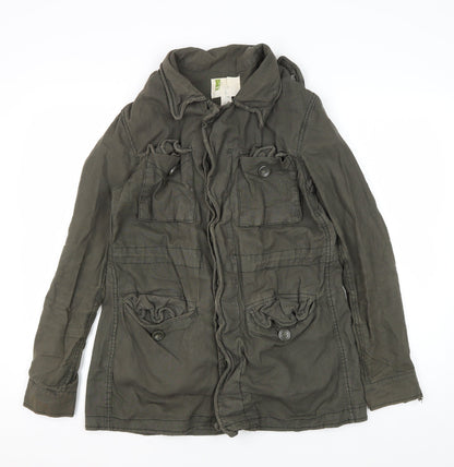 Womens UK Size S Unknown Green Military Jacket