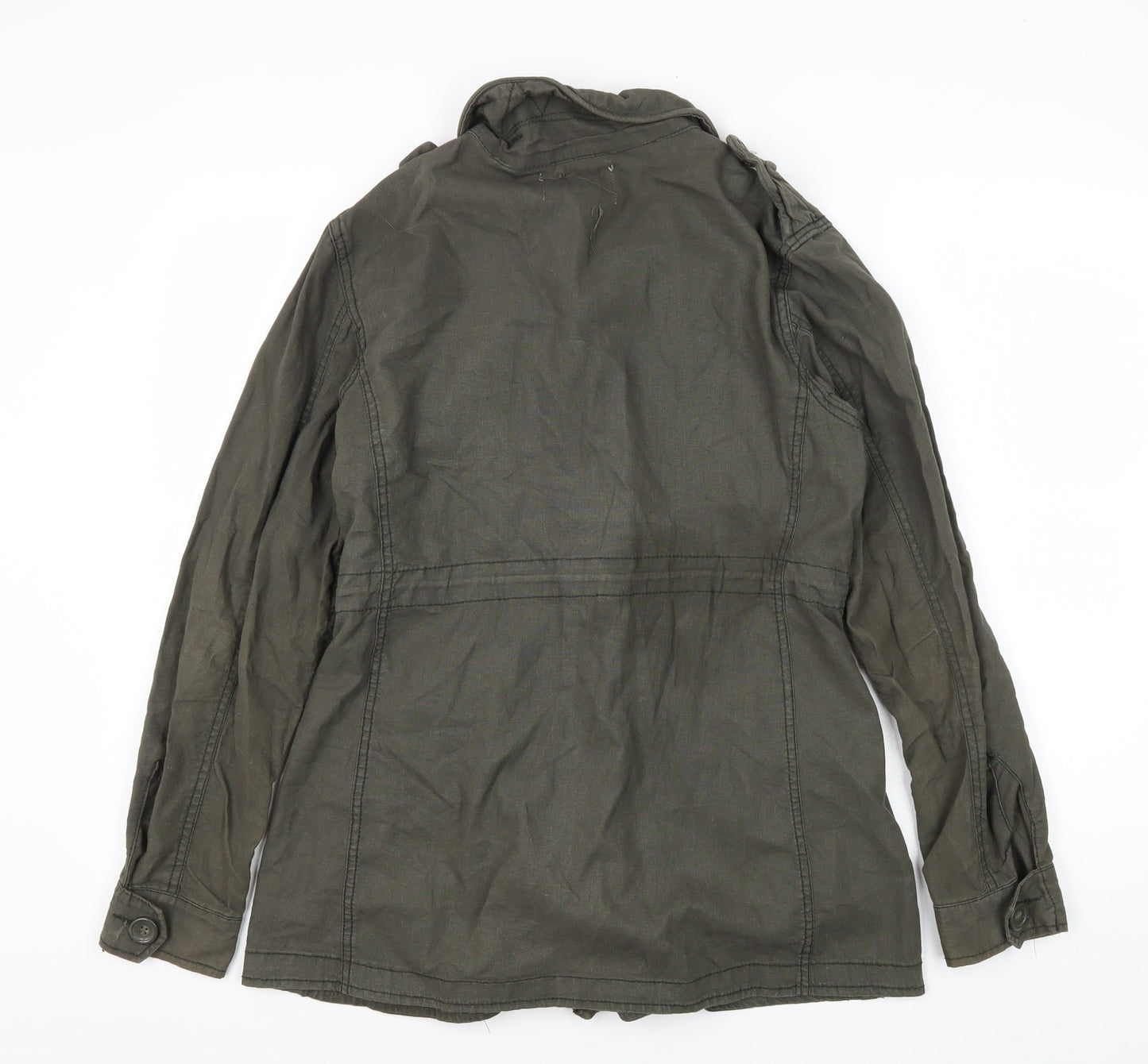 Womens UK Size S Unknown Green Military Jacket
