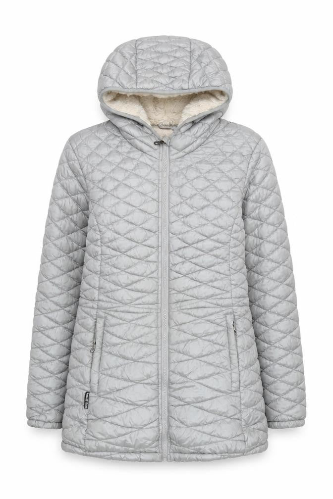 Womens UK Size M Steve Madden Grey Puffer Jacket