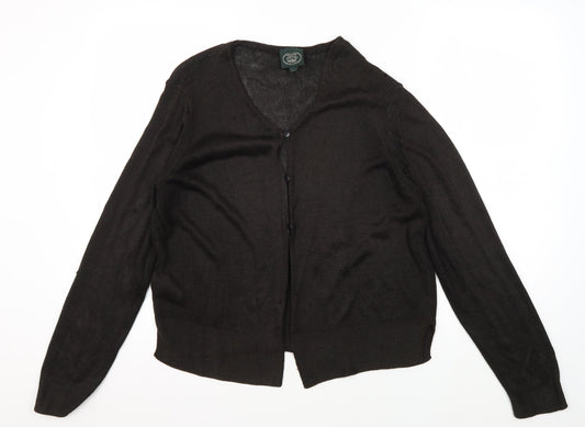 Laura Ashley Women's Black Cardigan, M, V-Neck