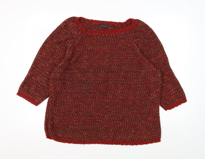 David Emanuel Women's Red XL Jumper, 3/4 Sleeves
