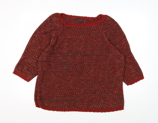 David Emanuel Women's Red XL Jumper, 3/4 Sleeves