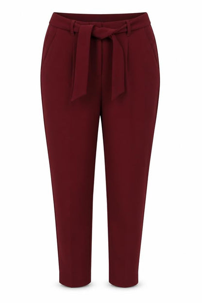 Womens UK Size 10 NEXT Regular Fit Workwear Casual Red Trousers