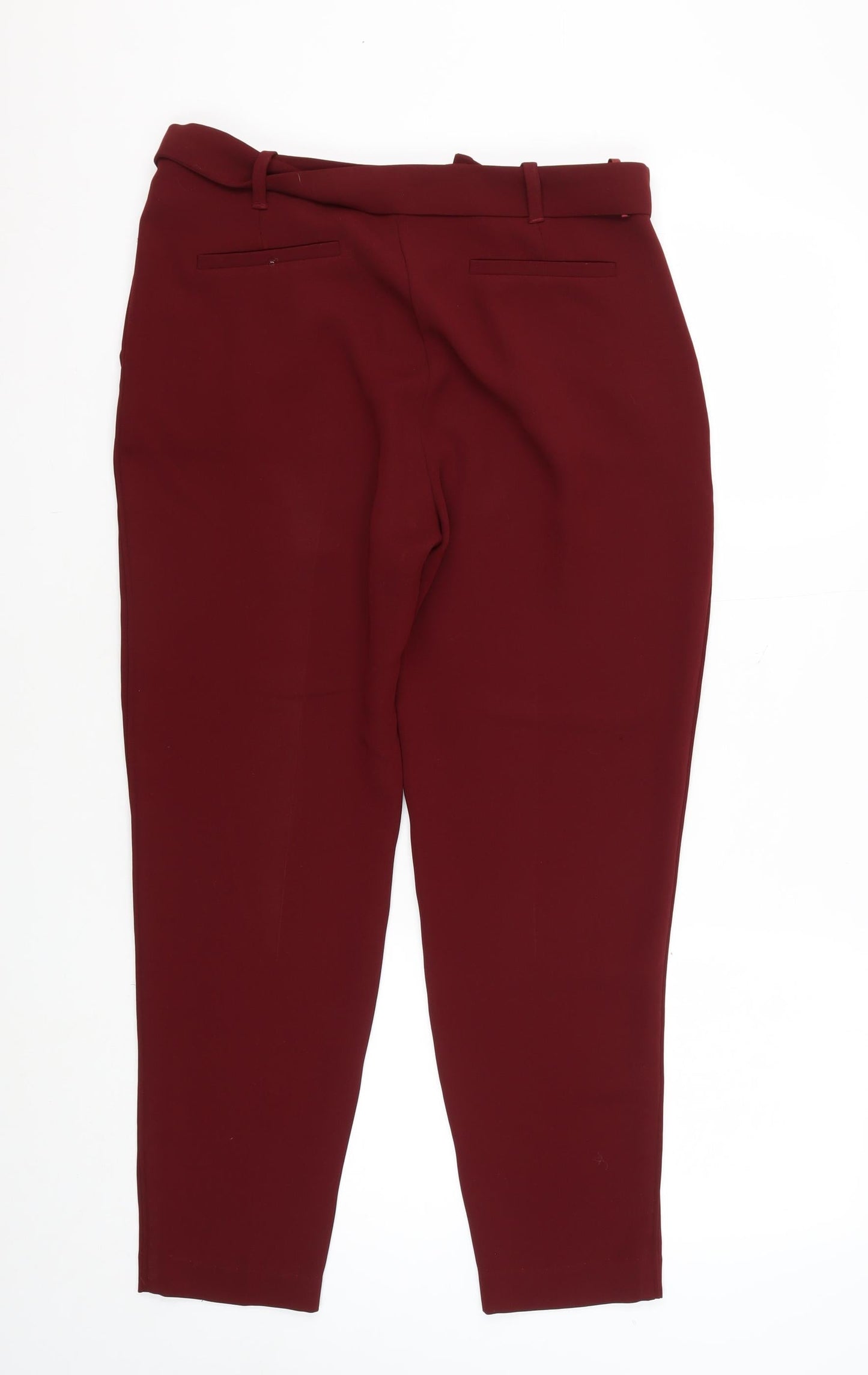 Womens UK Size 10 NEXT Regular Fit Workwear Casual Red Trousers