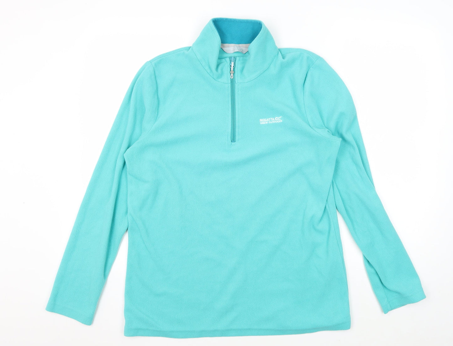 Regatta Women's Blue 1/4 Zip Fleece Sweatshirt UK 12