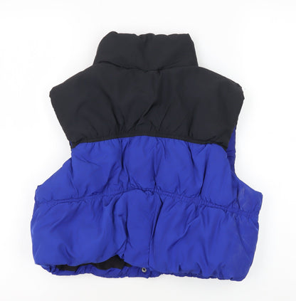 H&M Blue Unisex Waistcoat, Padded, Size M, Casual