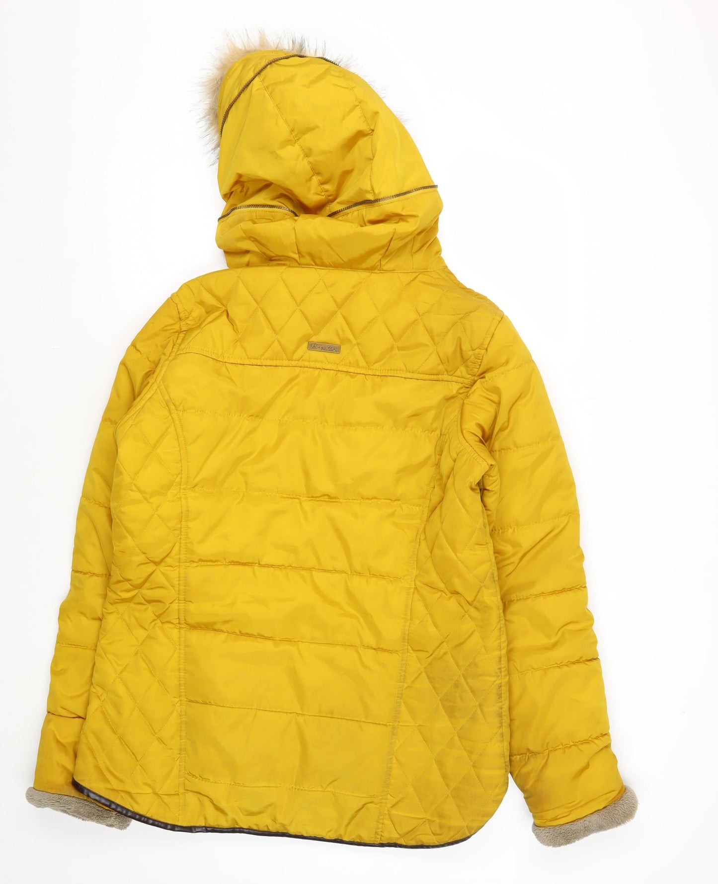 Womens UK Size 14 Regatta Yellow Quilted Coat