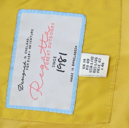 Womens UK Size 14 Regatta Yellow Quilted Coat