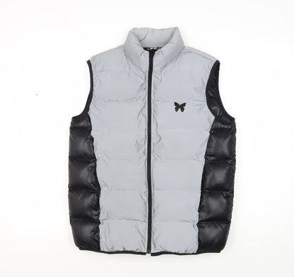 Good For Nothing Unisex Kids Black/Grey Puffer Jacket 13-14 Years