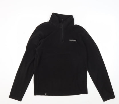 Regatta Unisex Black Fleece 1/4 Zip Sweatshirt