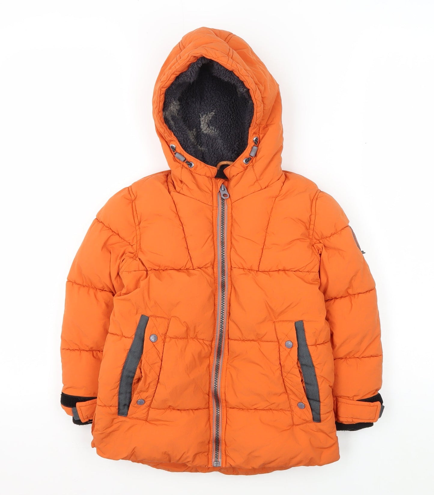 Next Boys Orange Puffer Jacket, 4 Years, Winter Essential, Hooded