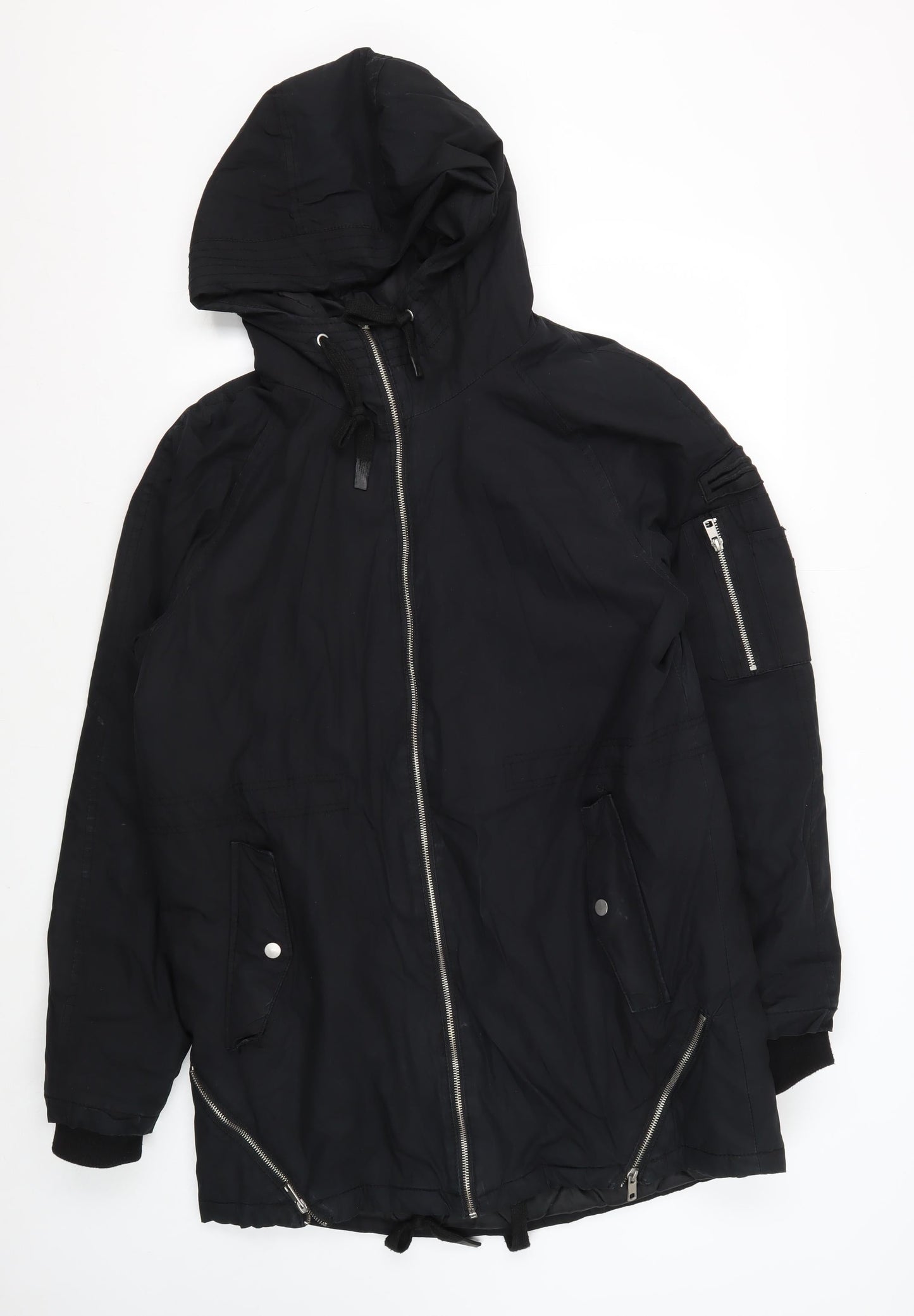 Bershka Women's Black Anorak Jacket Size 10