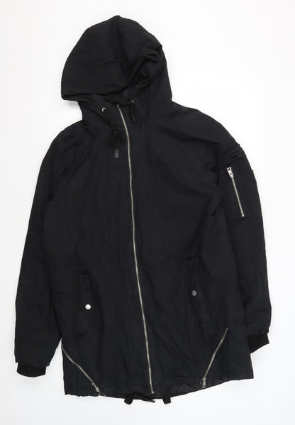 Bershka Women's Black Anorak Jacket Size 10