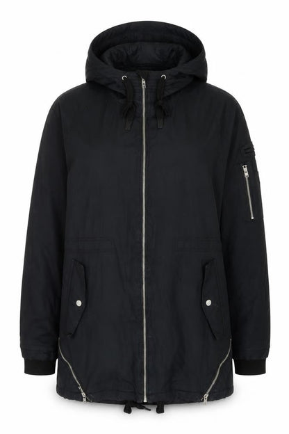 Bershka Women's Black Anorak Jacket Size 10