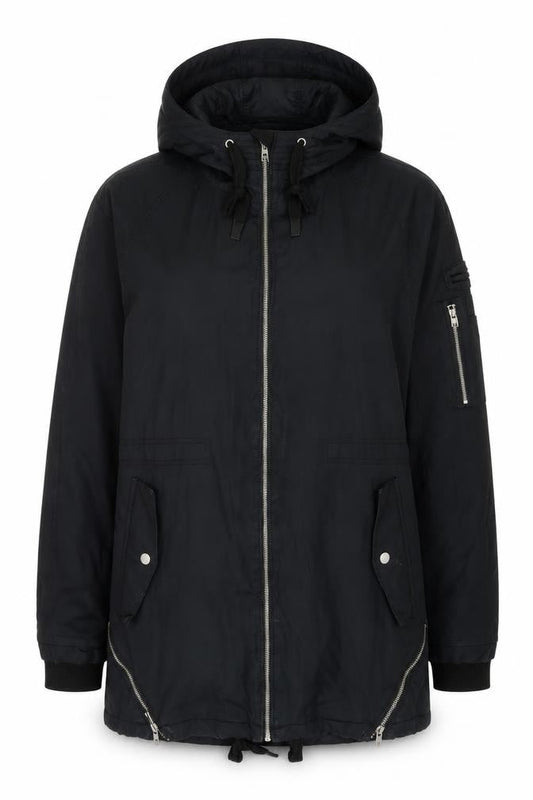 Bershka Women's Black Anorak Jacket Size 10
