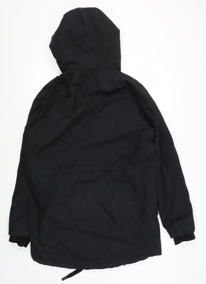 Bershka Women's Black Anorak Jacket Size 10