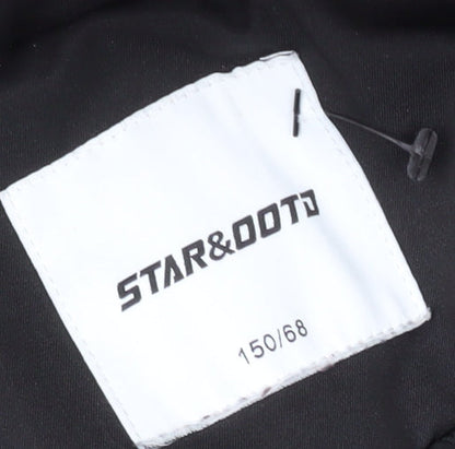 Star&Dot Boys Black Hooded Parka Jacket - 11 Years