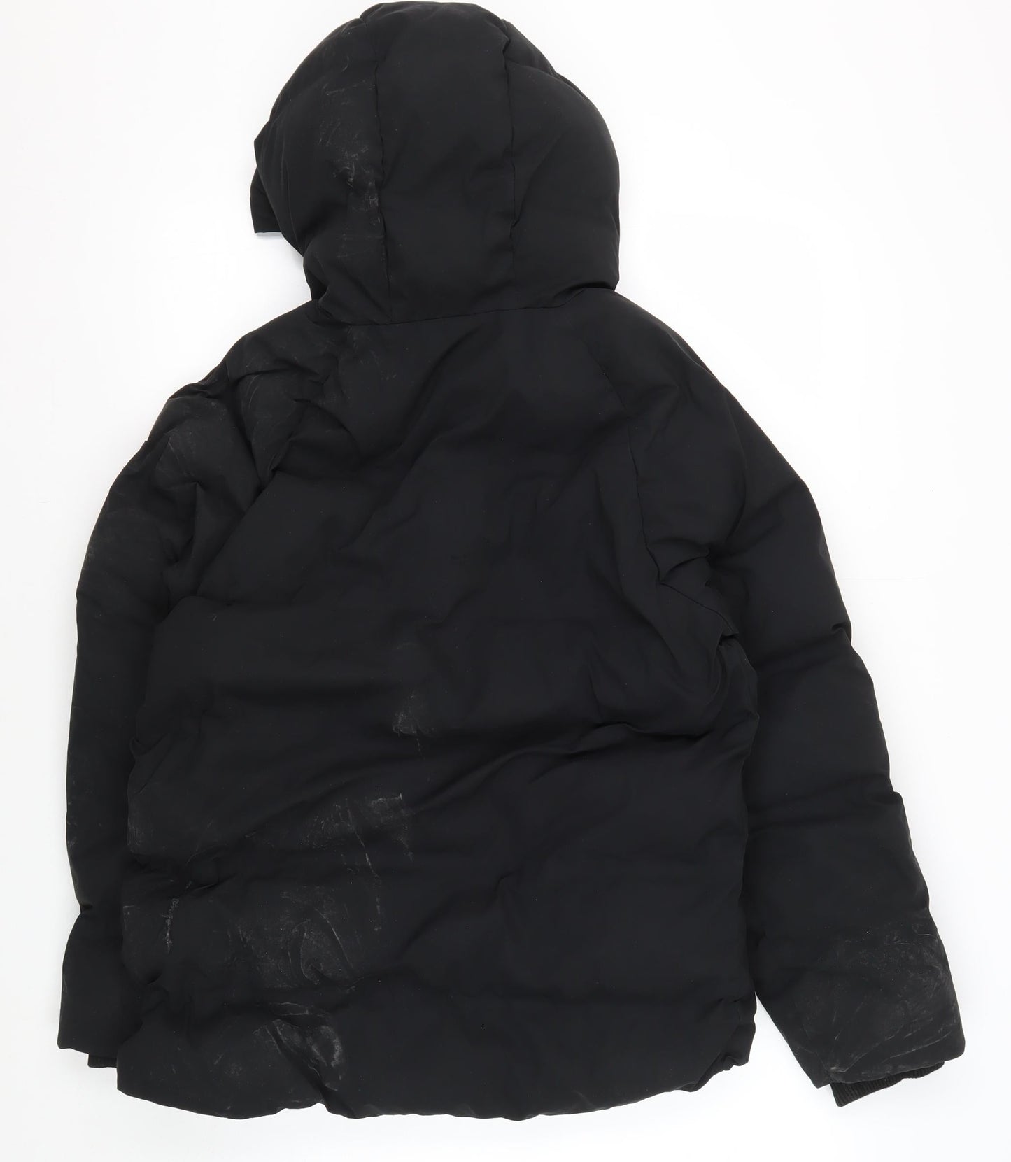 Next Boys Black Puffer Jacket 12 Years Hooded Zip Winter
