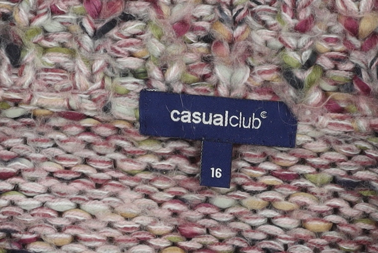 Casual Club Women’s Multicoloured Size 16 Chunky-Knit Jumper