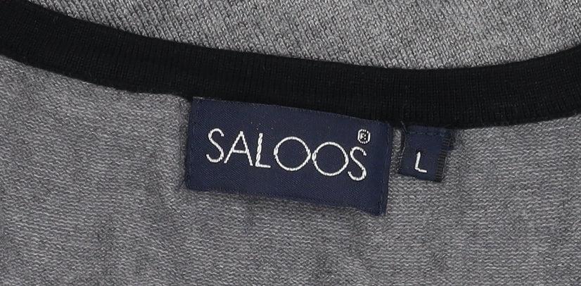 Womens UK Size L Saloos Grey Cardigan Jumper
