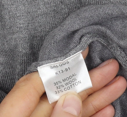 Womens UK Size L Saloos Grey Cardigan Jumper