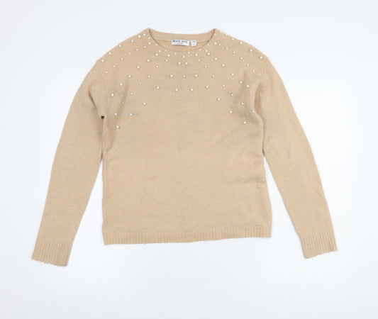 Womens UK Size S Brave Soul Beige Pullover Jumper
