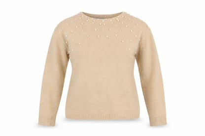 Womens UK Size S Brave Soul Beige Pullover Jumper